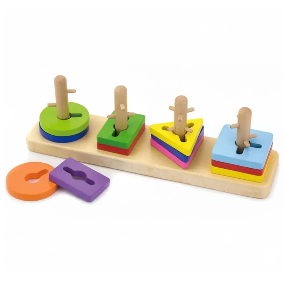 Viga Toys Maze Puzzle en Bois Formes Géométriques – 18M+