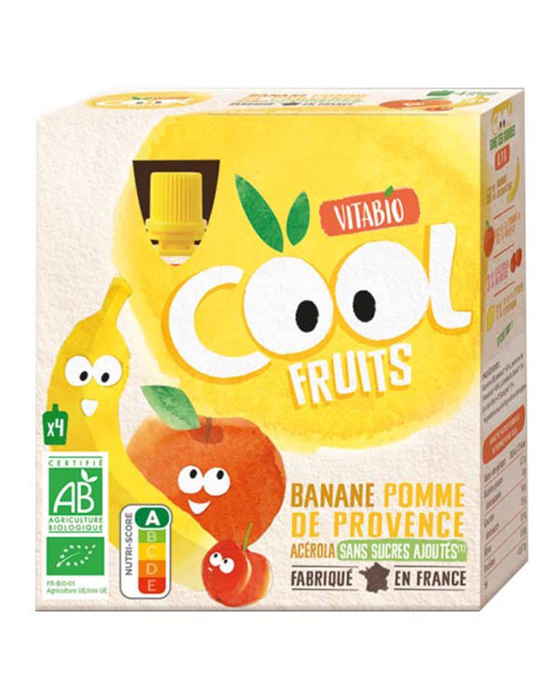 Vitabio COOL FRUITS Apple Banana & Acerola 4x 90g