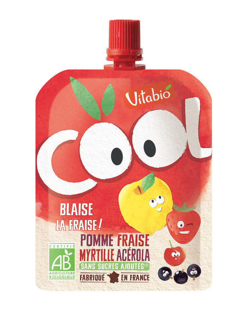Vitabio COOL FRUITS Pomme Fraise Myrtille & Acérola 4x90g