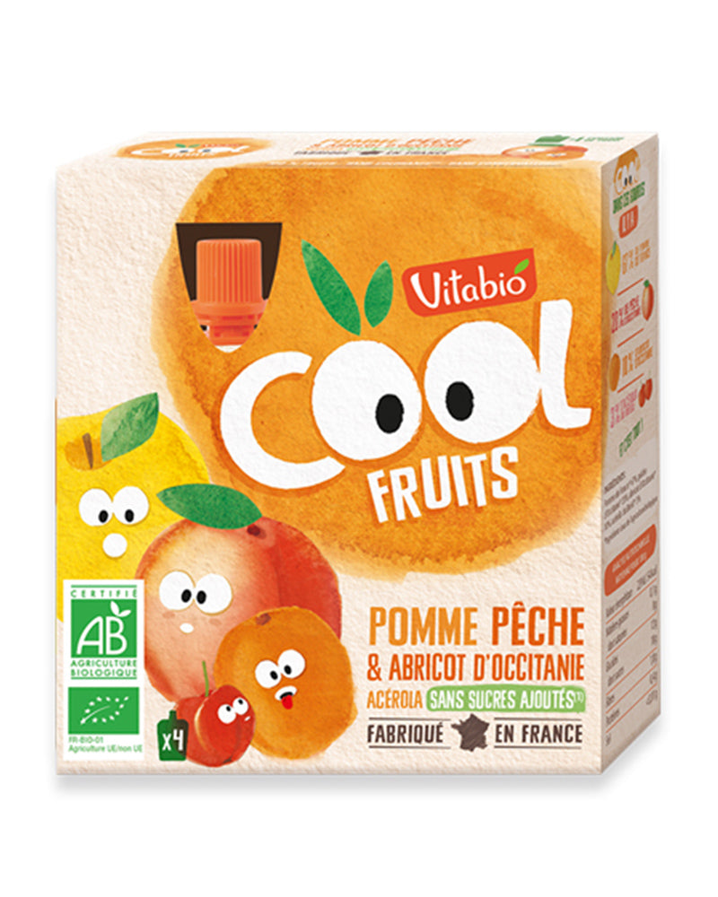 Vitabio COOL FRUITS Apple Peach & Apricot from Occitanie 4x 90g