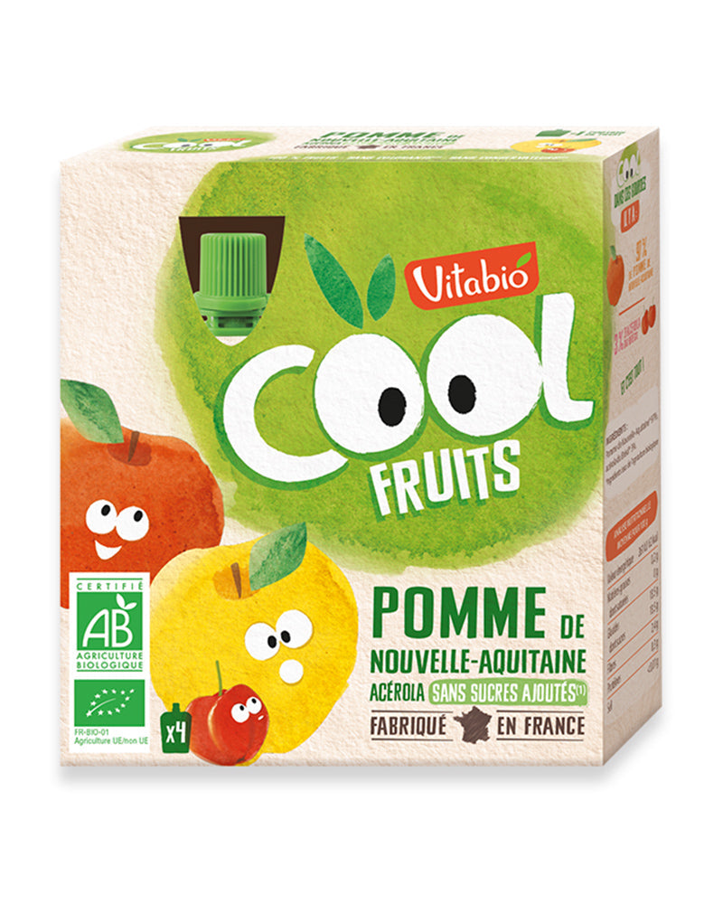 Vitabio COOL FRUITS Apple from Nouvelle-Aquitaine & Acerola 4x90g