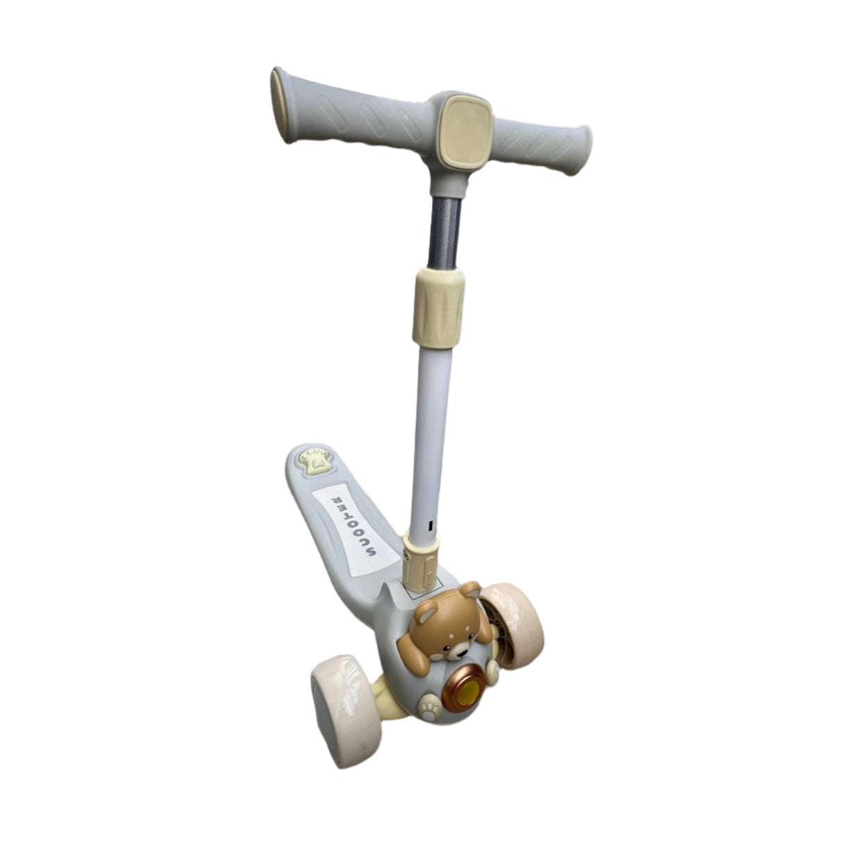 Kids' 3-Wheel Scooter with Teddy Bear Beige - 3Y+