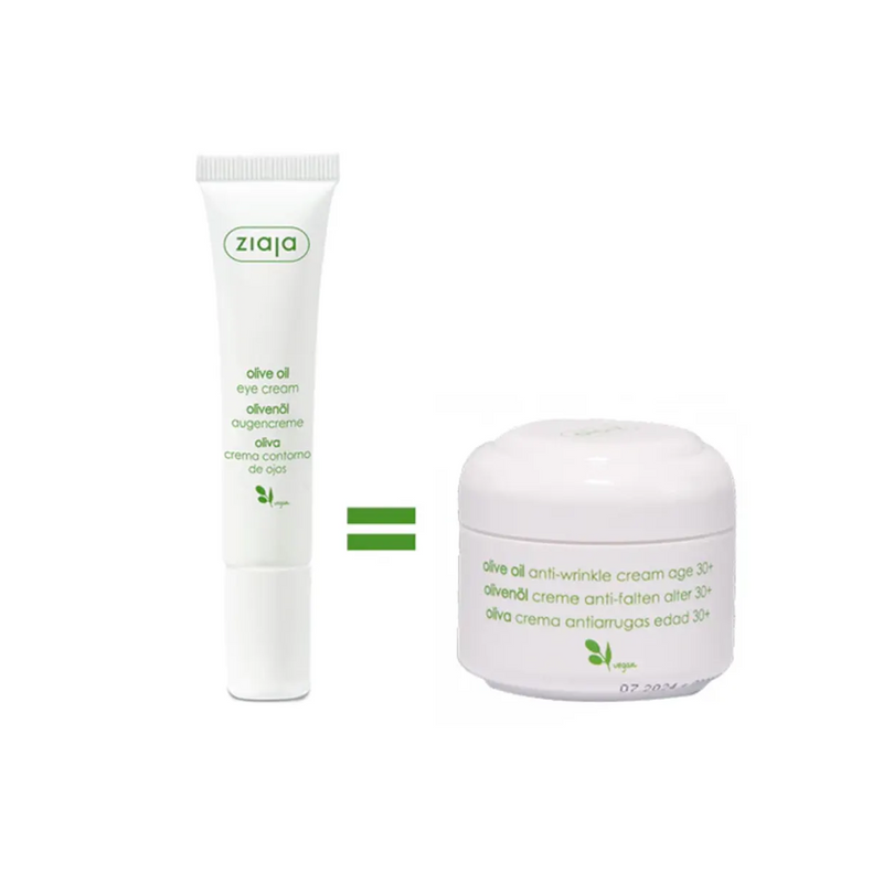Ziaja Pack Oil Olive Naturel – Crème Anti-Rides 50 ml & Crème Contour des Yeux 15 ml
