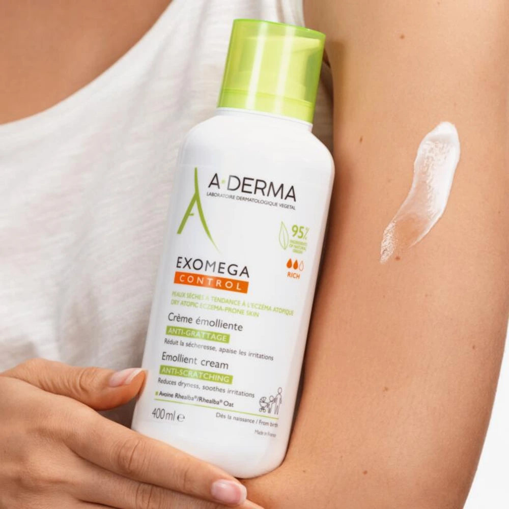 A-Derma Exomega Control Crème émolliente 200 ml – adaptée aux bébés, enfants et adultes