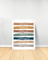 Set of 3 decorative paintings - Allah Affirmation | Douaa | Ayat Al Kursi - White