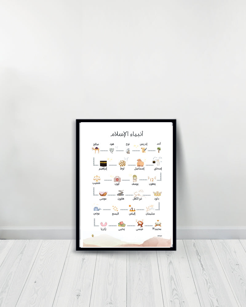 Decorative Table - أنبياء الاسلام- Black