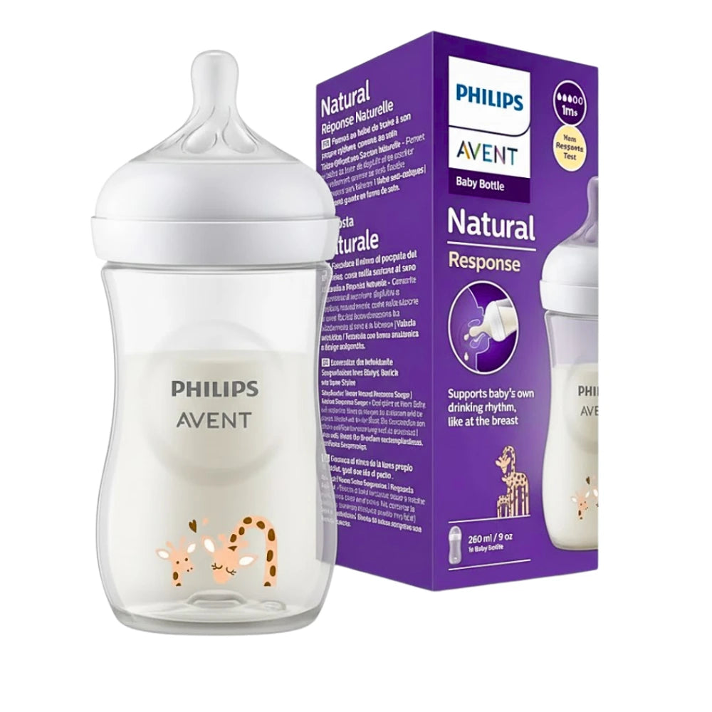 Philips Avent biberon Réponse Naturelle 260 ml bleu