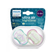 Sucettes Philips Avent Ultra Air Night 0-6 mois SCF376/19 – lot de 2