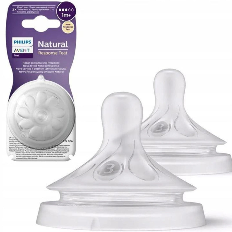 Philips Avent Lot de 2 Tétines Natural Response 1M+