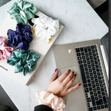 Bambidou Silk Scrunchie - Water Green
