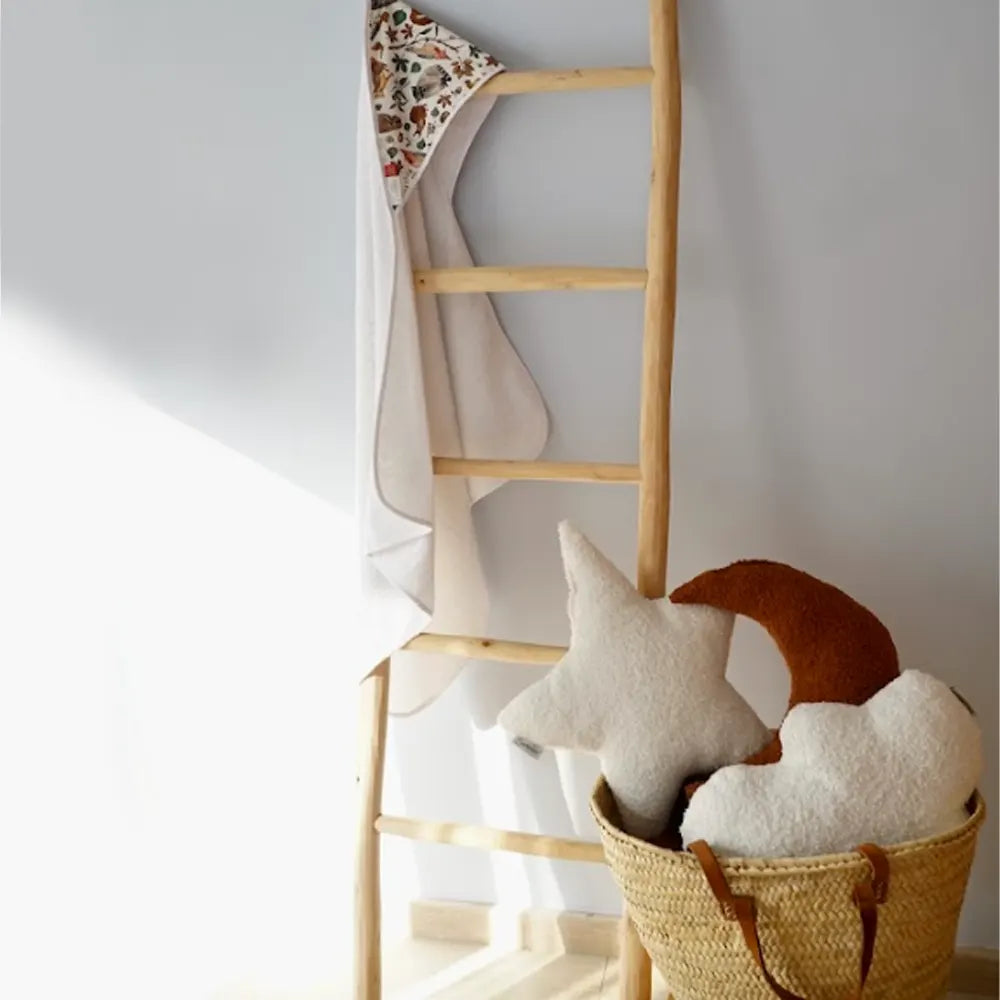 Bambidou Couverture Arrière Sherpa 80x105 cm - Hibou Sherpa Ivoire
