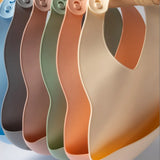 YUMMY Bavoir en Silicone avec Poche 4M+ - Vert Pastel