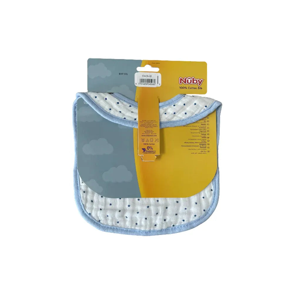 Bavoir Nûby 100% Coton Ajustable 0m+ - Big Little Star