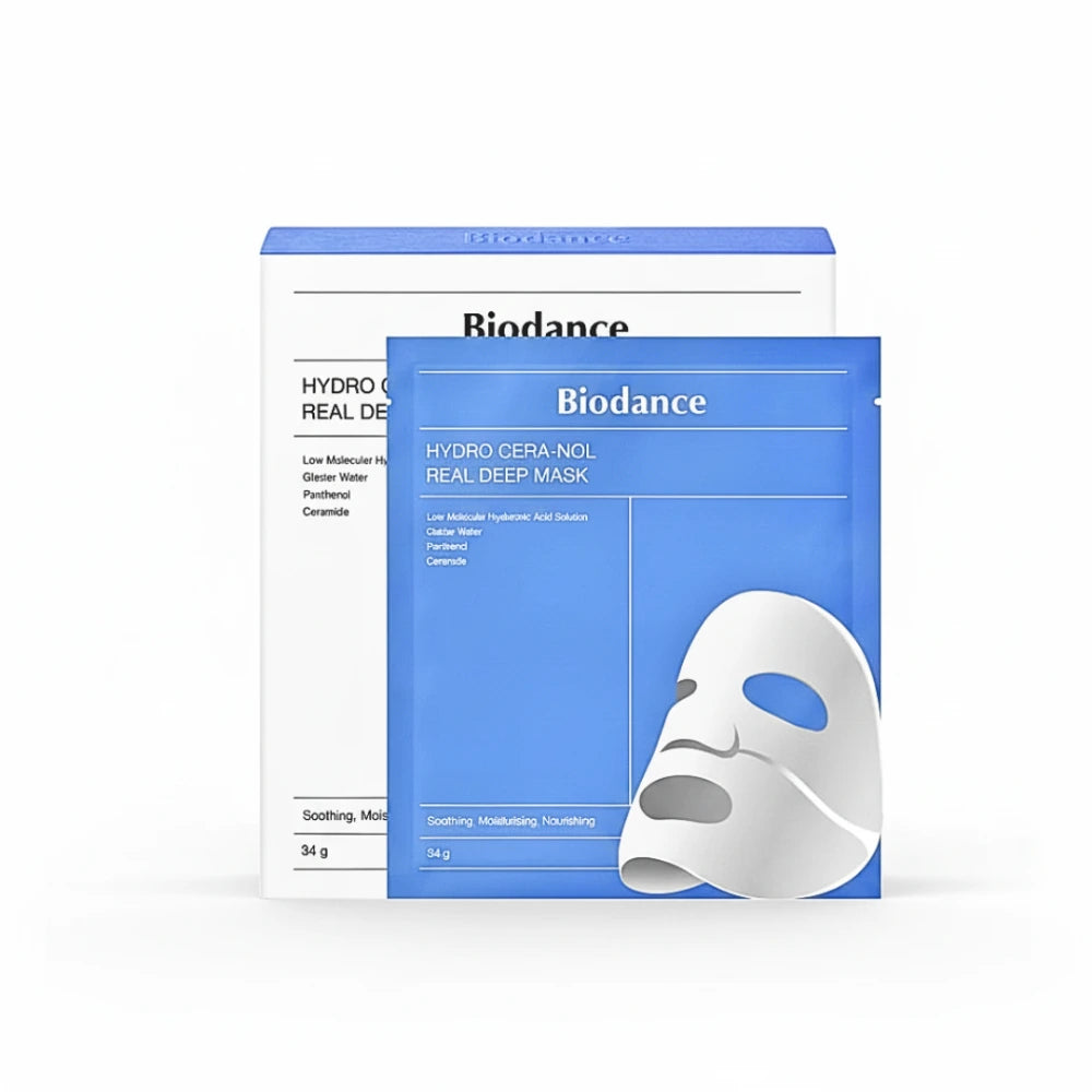 Biodance Hydro Cera-Nol Real Deep Mask, boîte de 4 masques hydrogel aux céramides