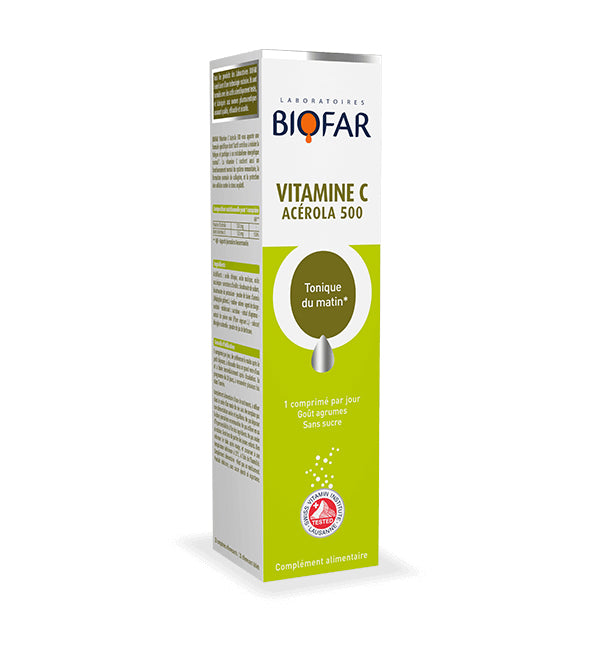 Biofar Vitamine C Acérola 500 – boîte de 20