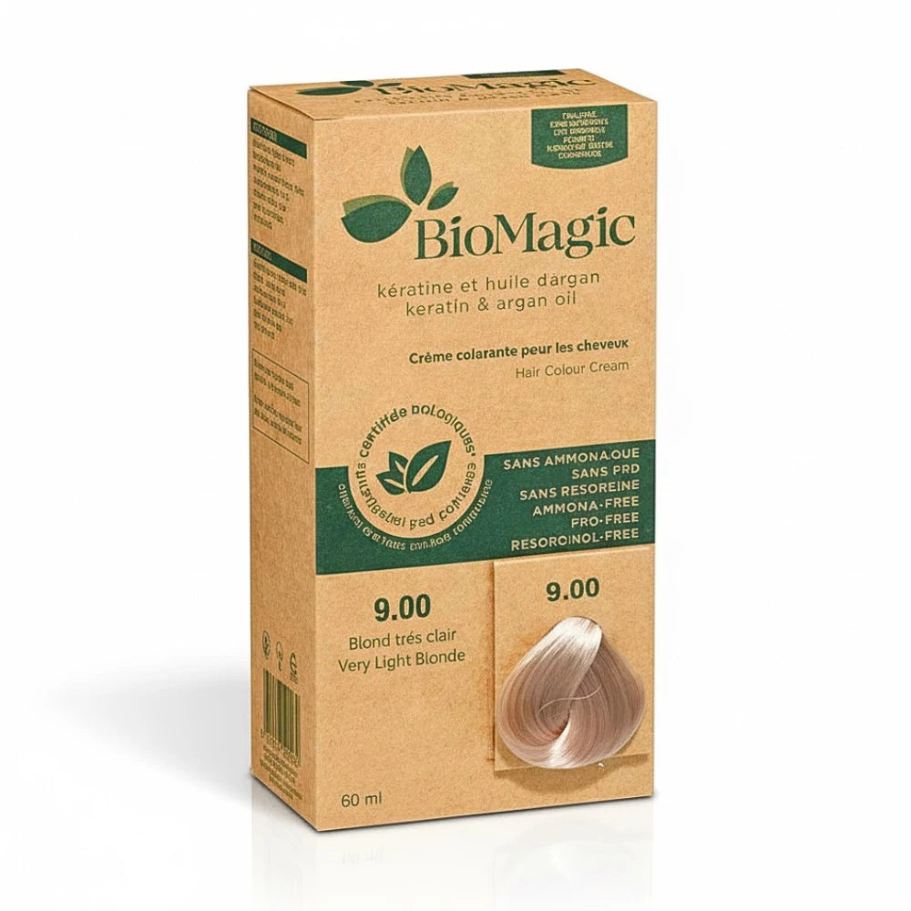 Biomagic Crème Colorante Sans Ammoniaque Blond Très Clair 9/00 – boîte