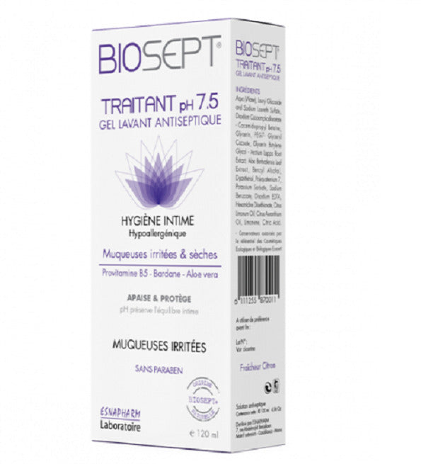 BIOSEPT TREATMENT pH 7.5 ANTISEPTIC GEL 120 ML
