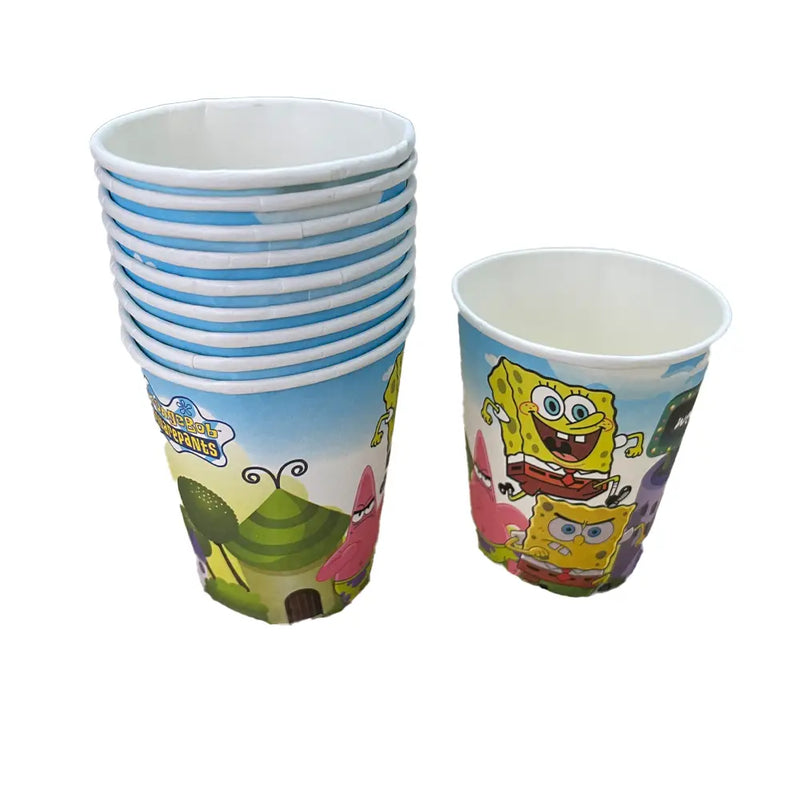 Pack of 10 Paper Cups - SpongeBob