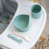 YUMMY Coffret Repas Silicone 4M+ - Bleu Ciel