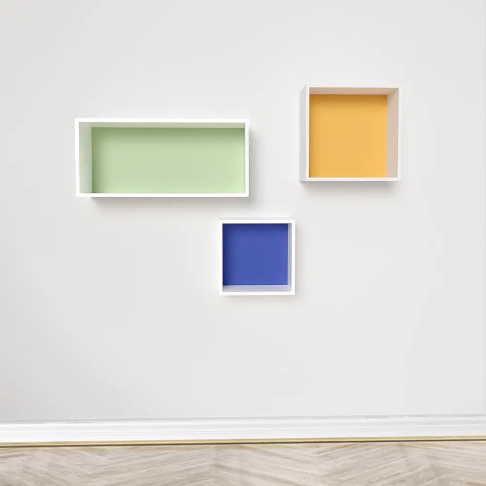 Wlidaty Home Cubo de Pared Amarillo Grande - 30x30 cm