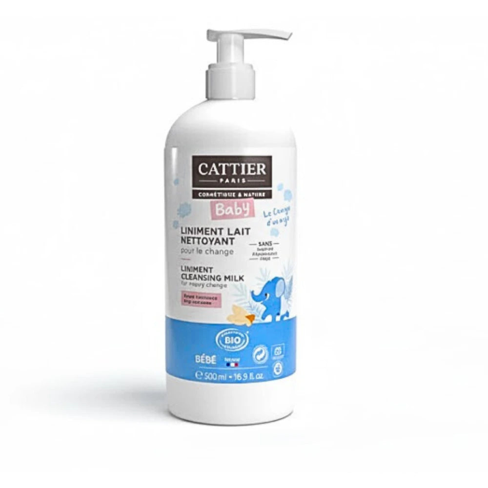 Cattier liniment lait nettoyant bio pour le change 500 ml