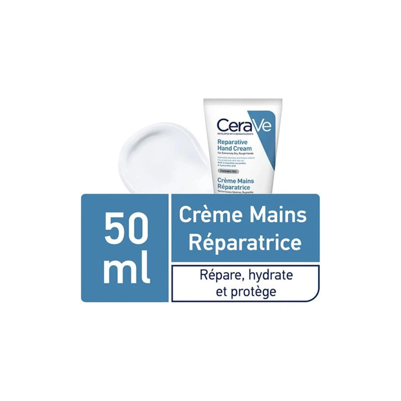 CeraVe Crème Réparatrice Mains Sèches et Abîmées – 50 ml