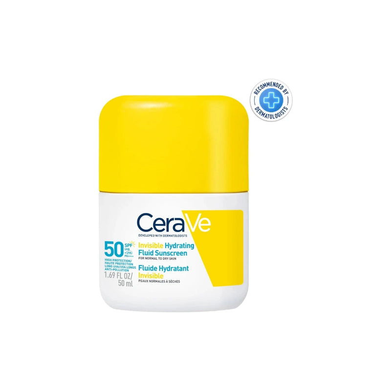 CeraVe Fluide Hydratant Invisible SPF50 Peau Normale à Sèche – 50 ml