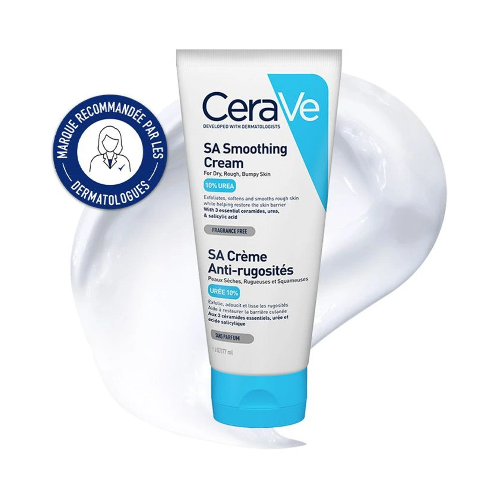 CeraVe SA Crème Anti-Rugosités Peau Sèche et Squameuse | 177ml