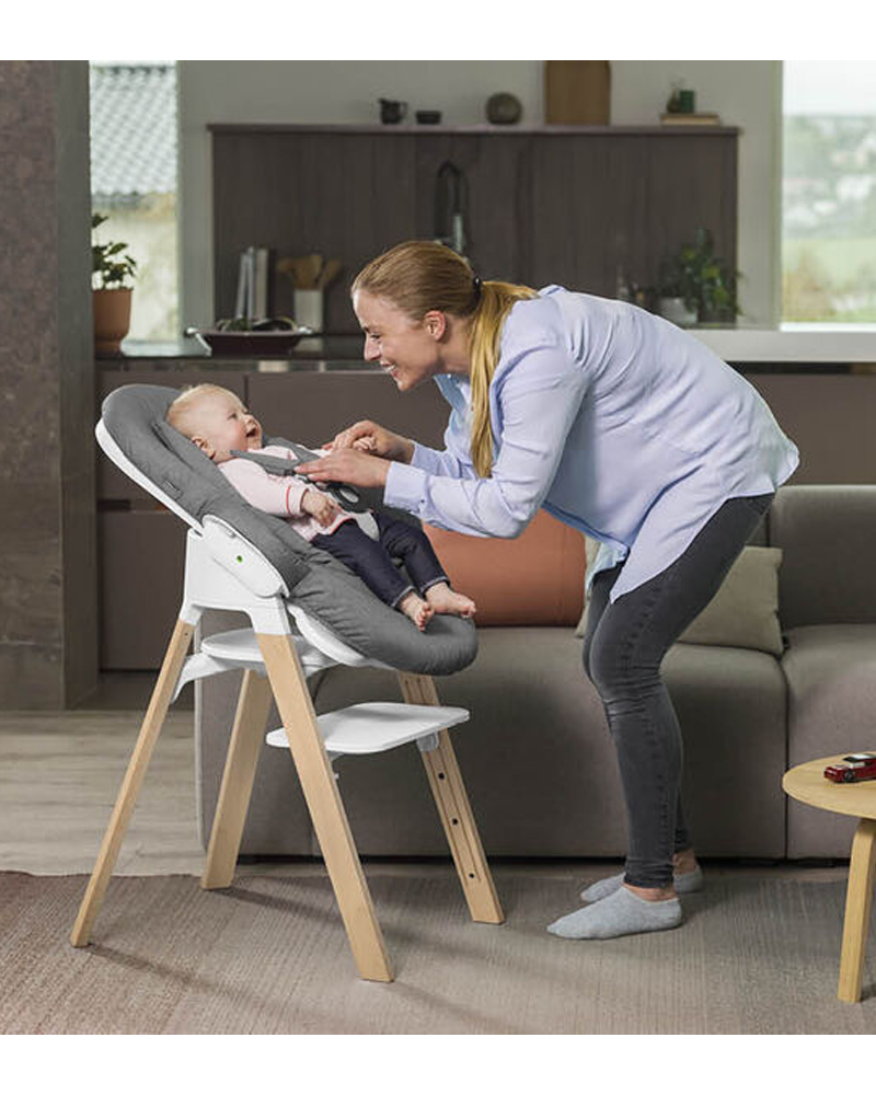 Silla Stokke Steps - Blanco / Natural