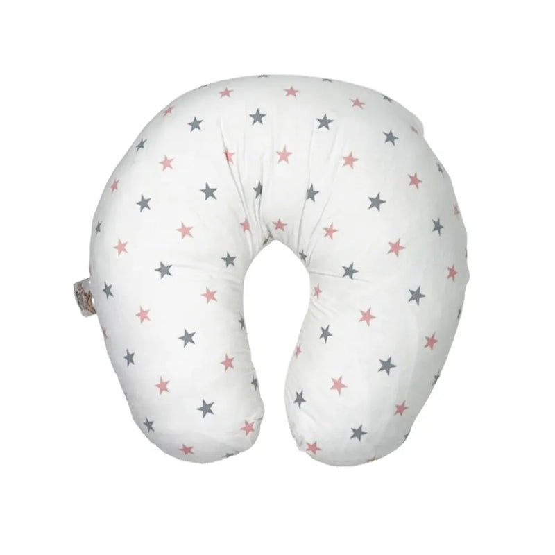 BébéYo Nursing Pillow - Gray & Pink Stars