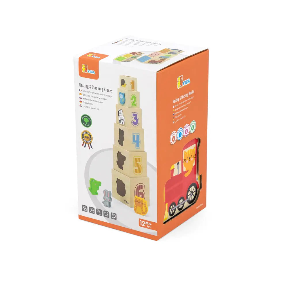 Viga Toys Blocs à Emboîter & à Empiler 18M+