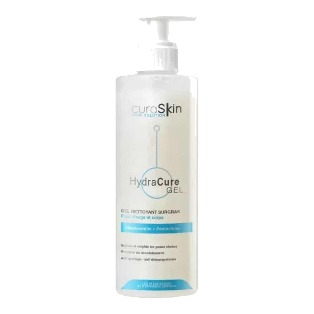 CuraSkin HydraCure gel nettoyant surgras, flacon pompe 400 ml