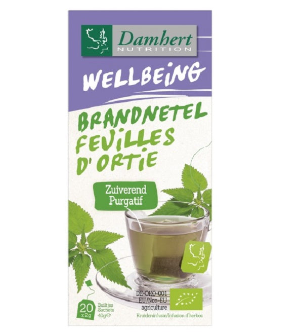 Boîte de tisane à l'ortie Damhert, 20 sachets