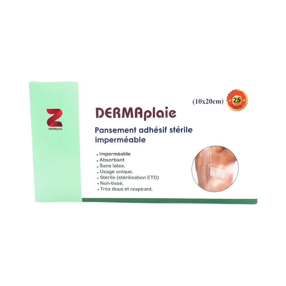 Dermaplaie pansement adhésif stérile 10 x 20 cm, boîte