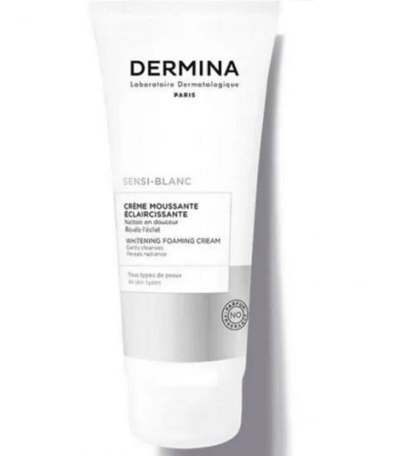 Dermina Sensi Blanc crème moussante éclaircissante 200 ml – tube vu de face