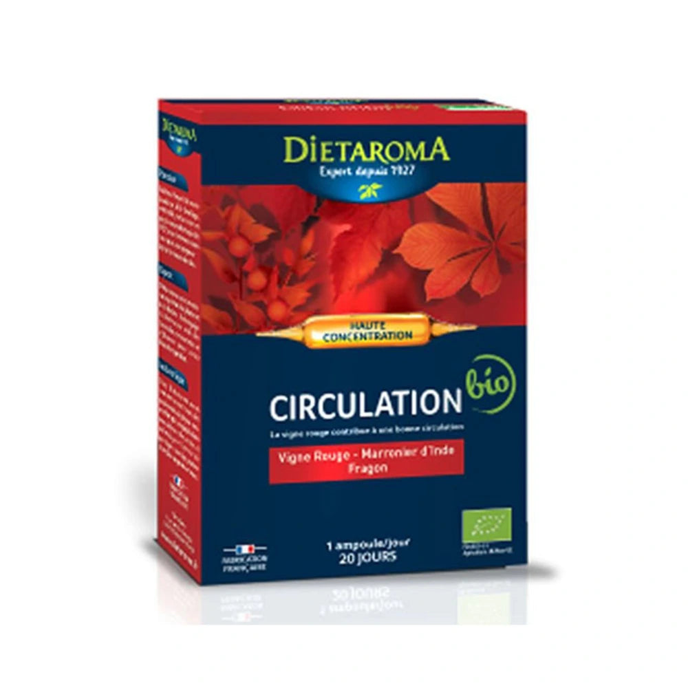 Dietaroma Circulation Sanguine – boîte de 20 ampoules