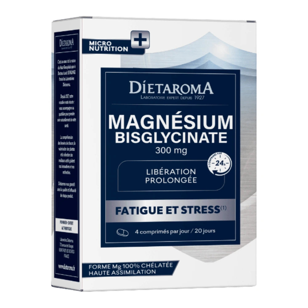Dietaroma Magnésium Bisglycinate 300 mg 80 comprimés - boîte