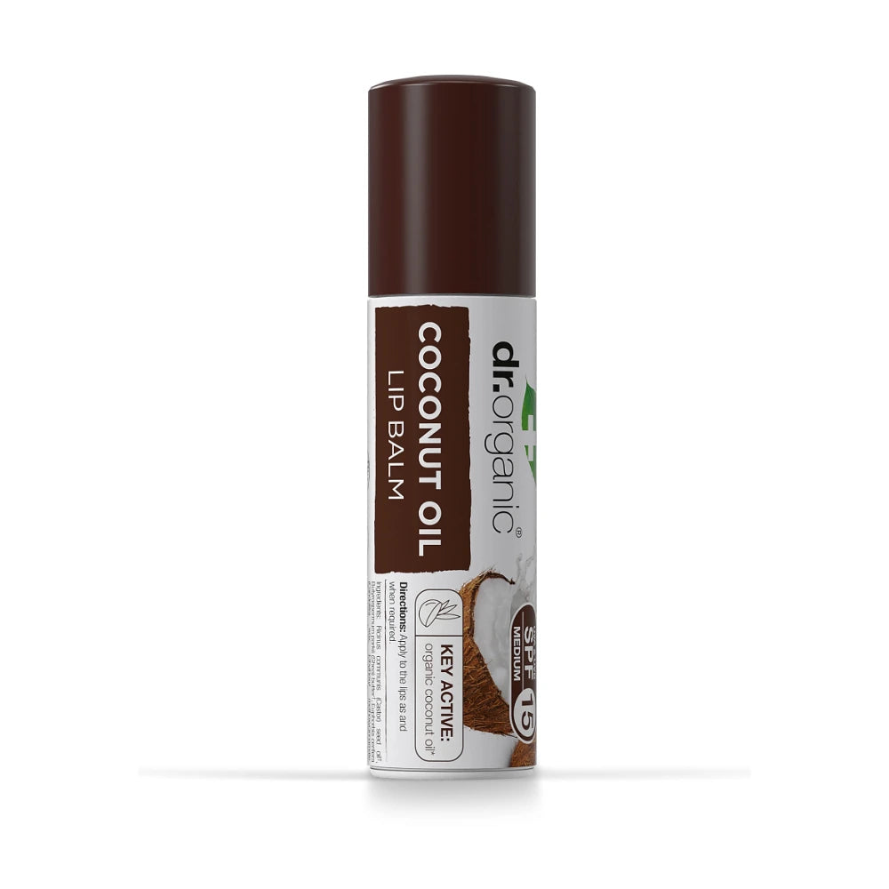 Dr. Organic Baume à Lèvres Huile de Noix de Coco Vierge SPF 15 – stick du produit