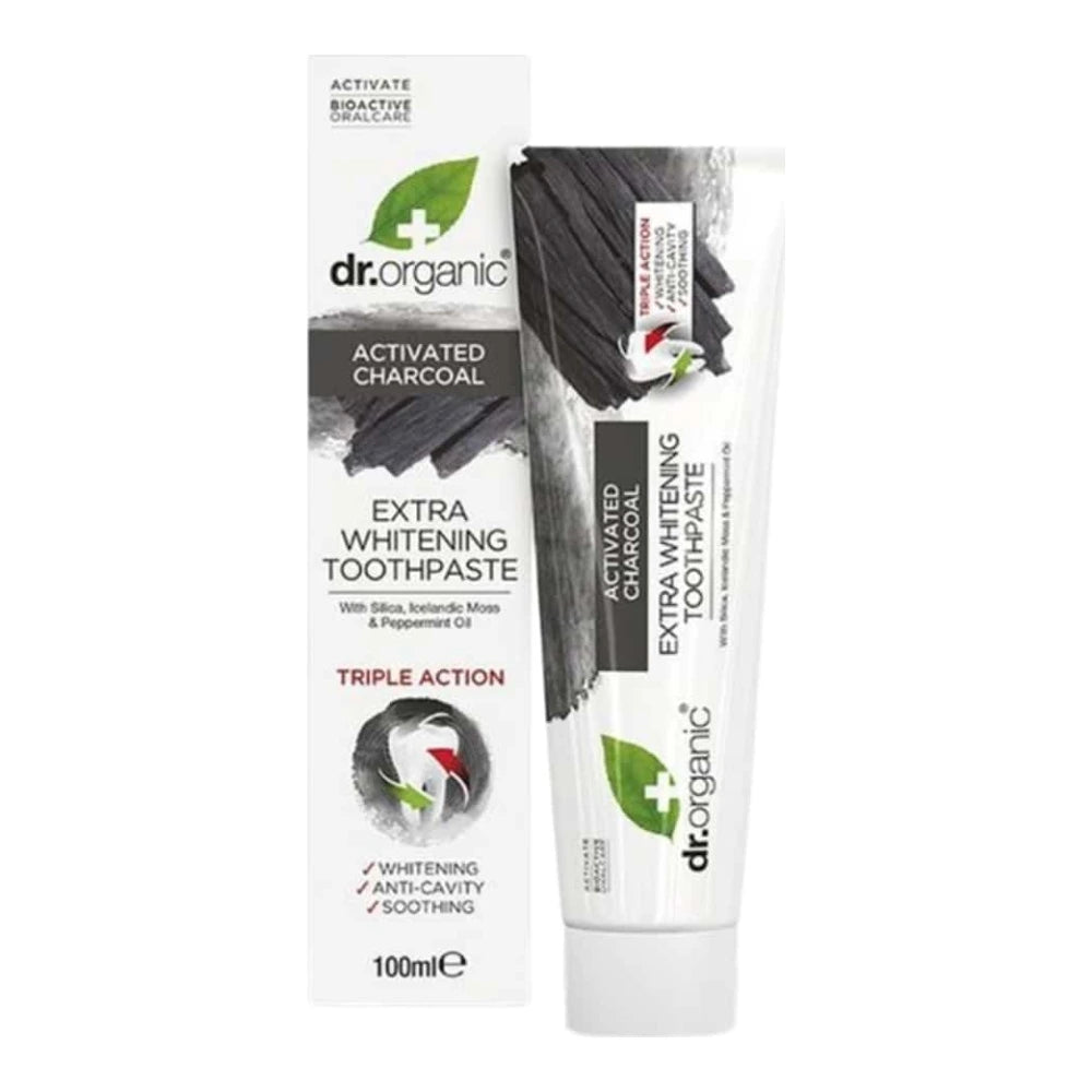 Dr Organic Dentifrice au Charbon Actif 100 ml