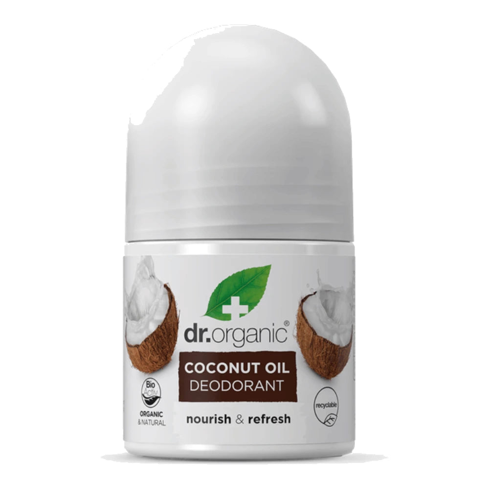 Dr Organic déodorant roll-on à l'huile de noix de coco 50 ml