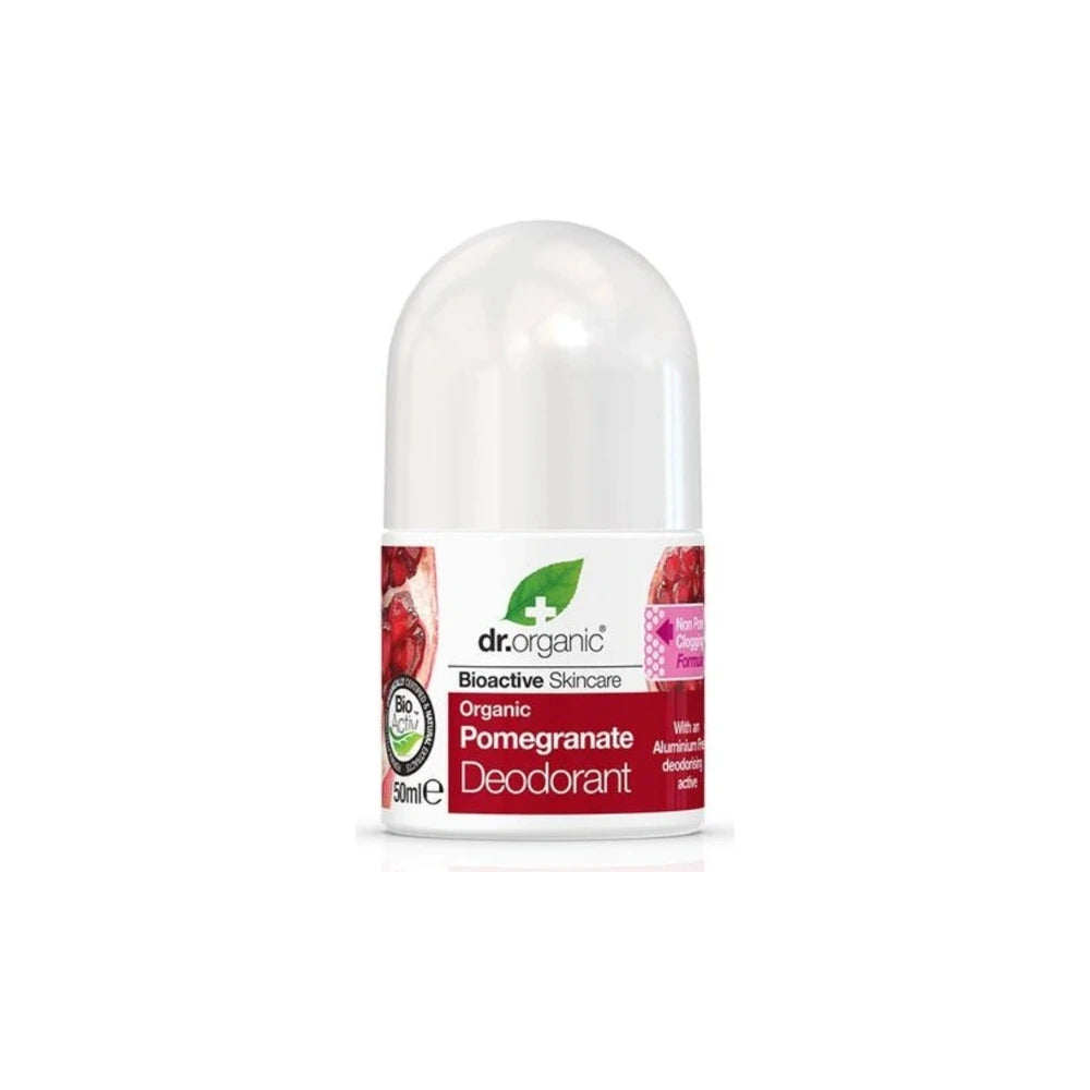 Dr. Organic Déodorant Roll-On à la Grenade 50 ml – flacon bille