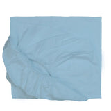 Bambidou Parure Drap Lit Montessori 120x200 cm & 2 Taies d'Oreiller - Bleu Ciel