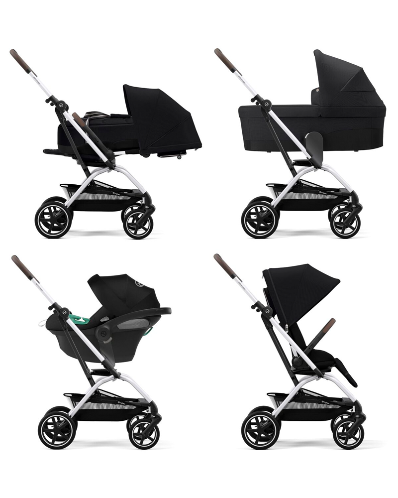 CYBEX Eezy S Twist +2 Stroller - Moon Black