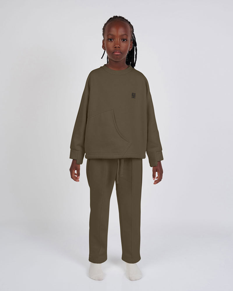 Sweat Unisexe en Coton Biologique Ben B Collection - Kaki
