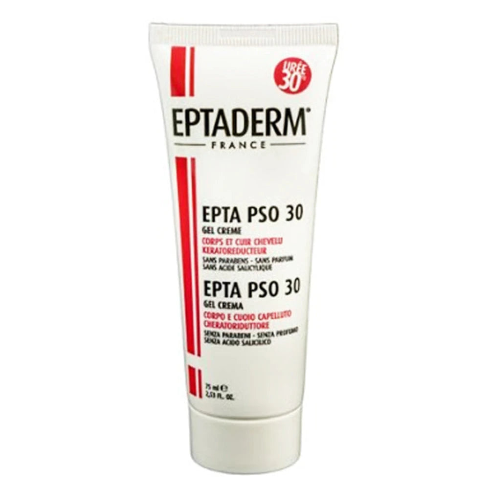 Eptaderm Epta Pso 30 crème cuir chevelu et corps 75 ml – tube et étui
