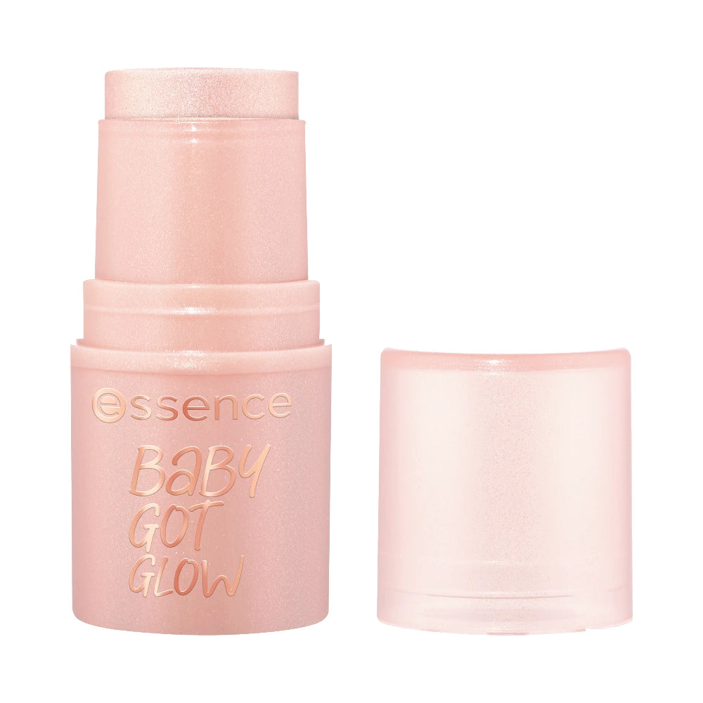 Essence Baby Got Glow stick enlumineur 20 Rosy Glaze – stick ouvert