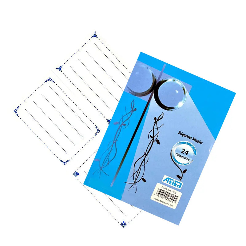 Atika Pack of 24 Simple School Labels