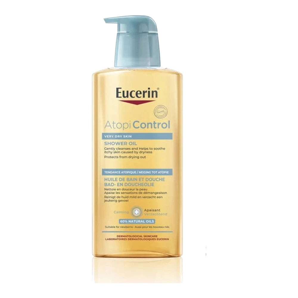 Eucerin AtopiControl huile bain et douche, flacon pompe 400 ml