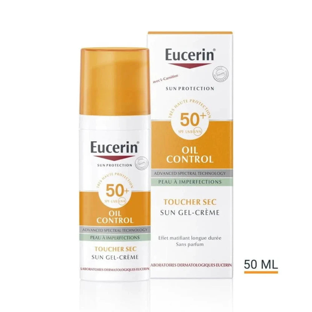 Eucerin Sun Oil Control Gel-Crème Toucher Sec SPF 50+ 50 ml – tube