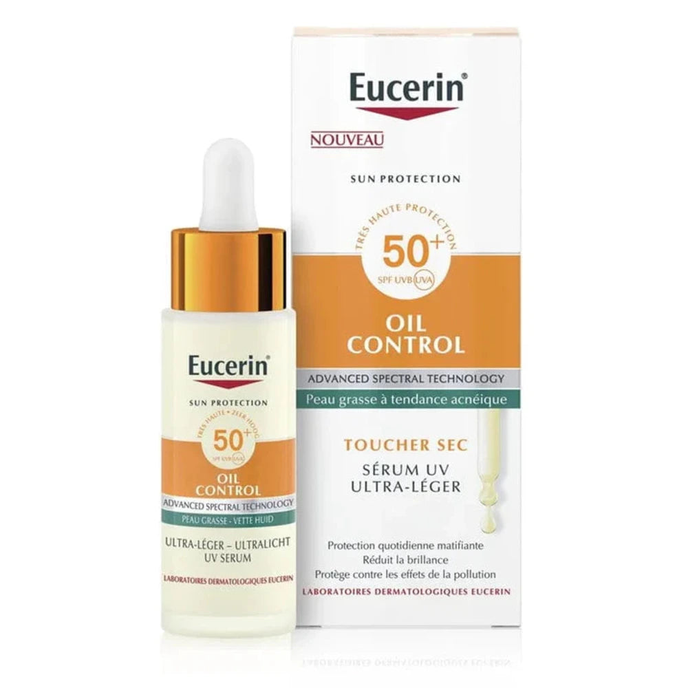 Eucerin Sun Oil Control Sérum Ultra-Léger SPF 50+ – flacon
